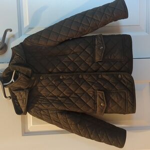 Girls Ralph Lauren hooded barn jacket, size 6, olive green